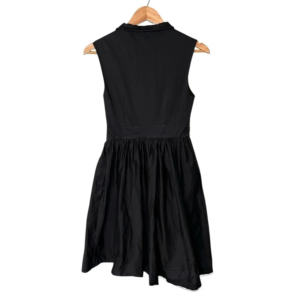 Kate Spade Zip Front Collared Black Dress
